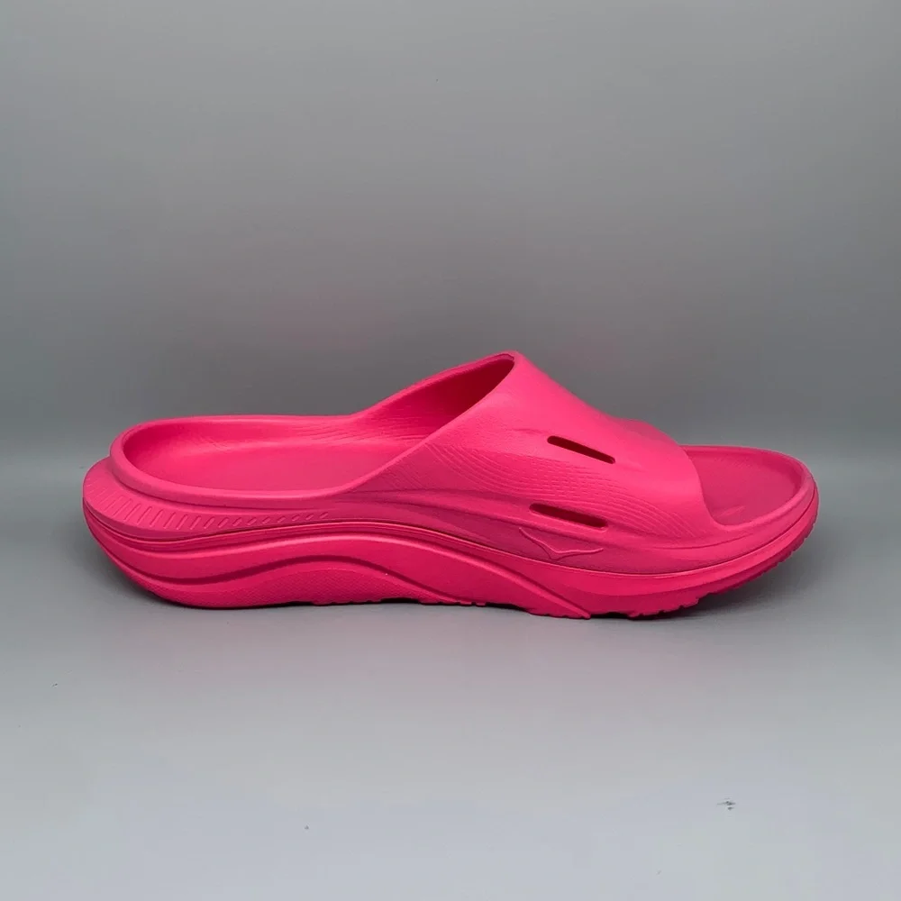 Hoka One Ora Pink Running Recovery Slide 3 Sandals Men’s Sz 13 Women's Sz 15 NWT